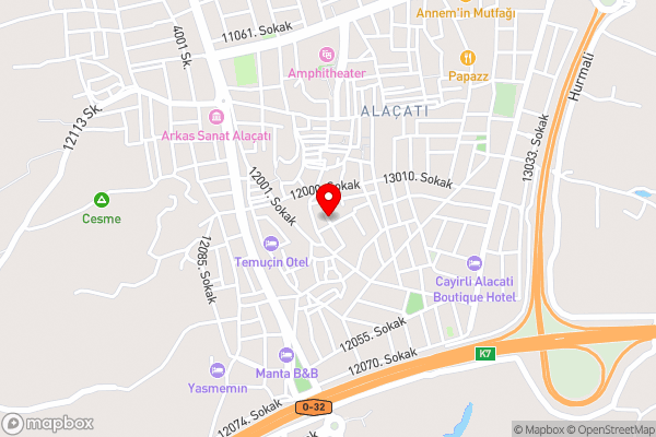 Filizce Alaçatı - Hotel Location Map