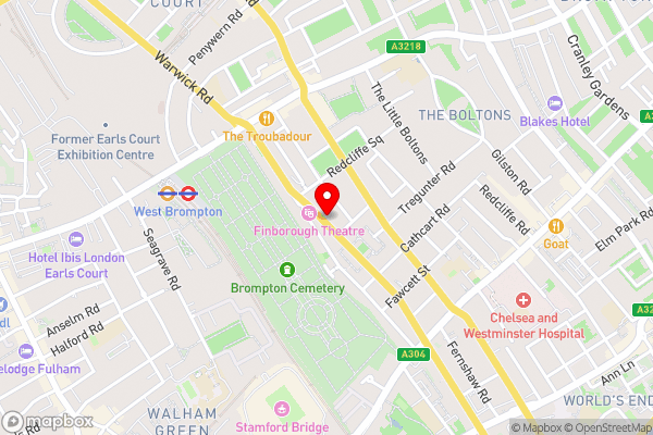Finborough - Hotel Location Map