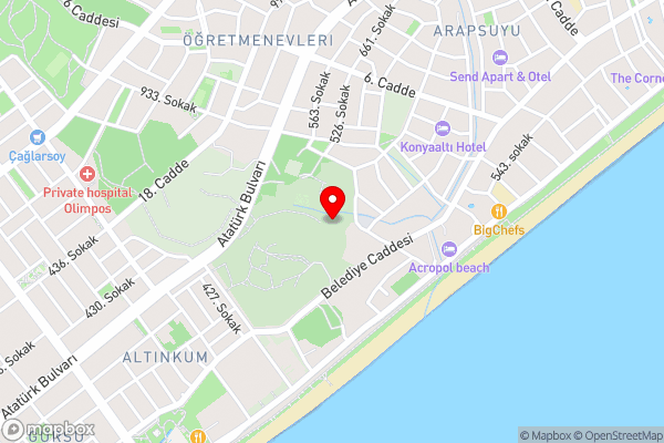 Flat 10 min to Konyaalti Beach - Hotel Location Map