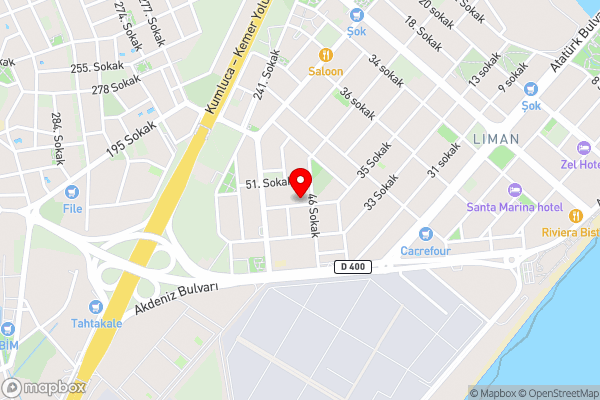 Flat Close to Beach with Balcony in Konyaalti - Hotel Location Map