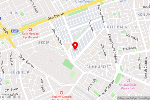 Flat in Muratpasa - Hotel Location Map