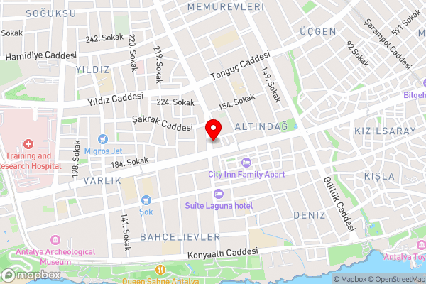 Flat with Balcony 15 min Walking Distance to Beach in Muratpasa, Antalya - Hotel Location Map