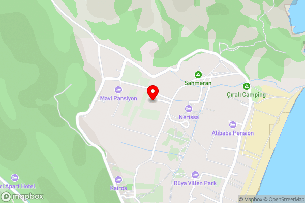 Flora Pansiyon Çıralı - Hotel Location Map