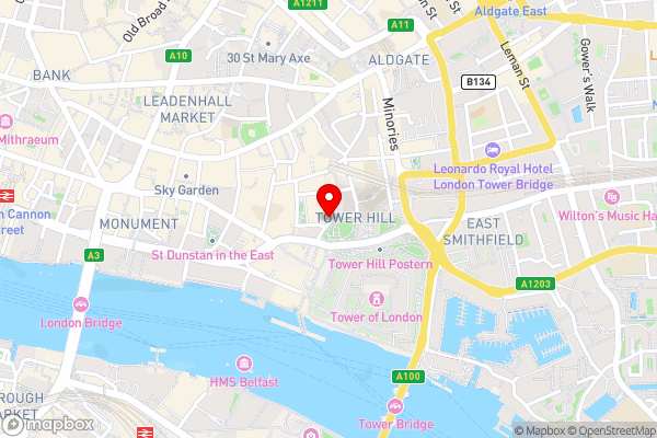 Four Seasons Hotel London at Ten Trinity Square - Hotel Location Map