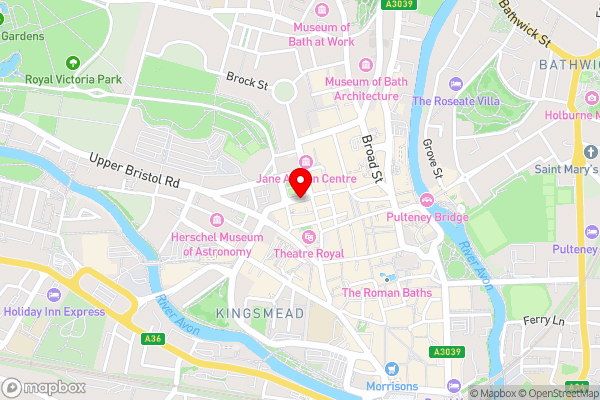 Francis Hotel Bath - Hotel Location Map