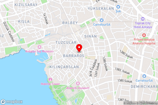 Funky Monkey Antalya Hostel&Pub - Hotel Location Map