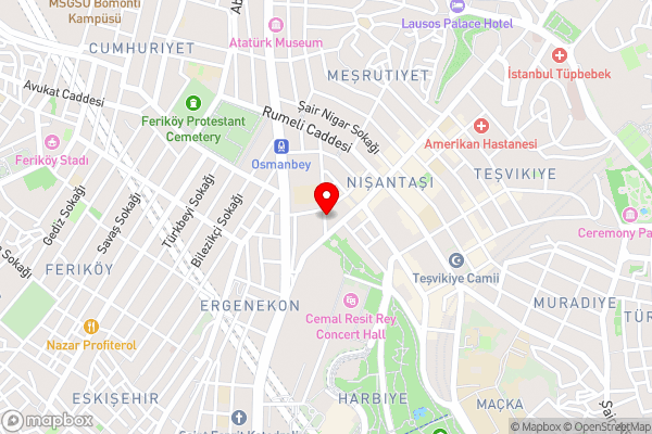 Gallery Residence & Hotel Nişantaşı - Hotel Location Map