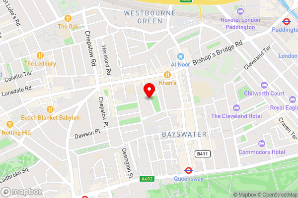 Garden Court Hotel - Hotel Location Map