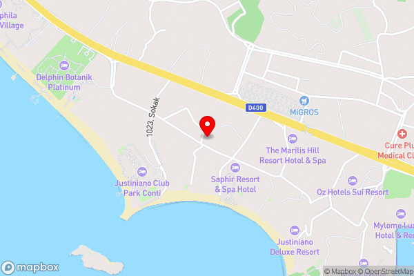 Gardenia Beach Hotel - Hotel Location Map