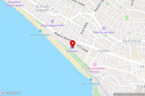 Gardenia Hotel - Hotel Location Map