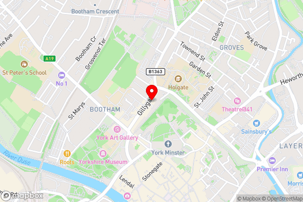 Gillygate Holiday Apartment - Hotel Location Map