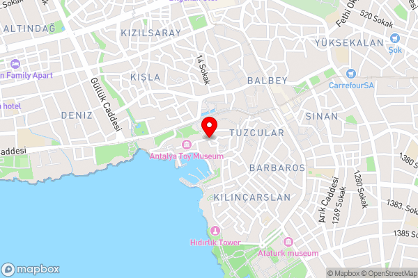 Gizlibahce - Hotel Location Map