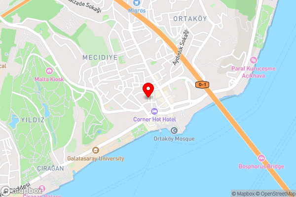 GOLDEN ARROW SUİTS ORTAKÖY - Hotel Location Map