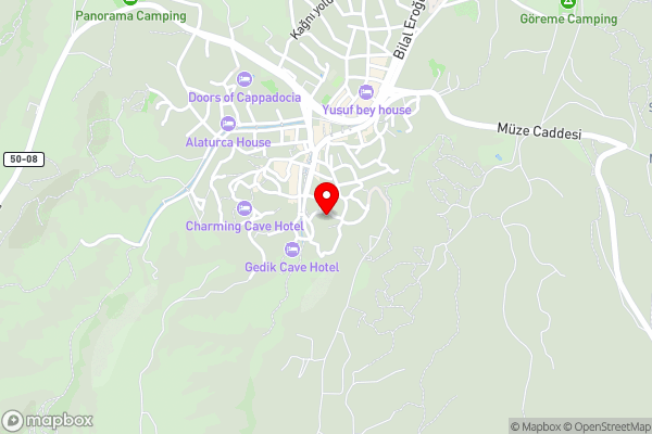 Göreme Ascension Cave Suites - Hotel Location Map