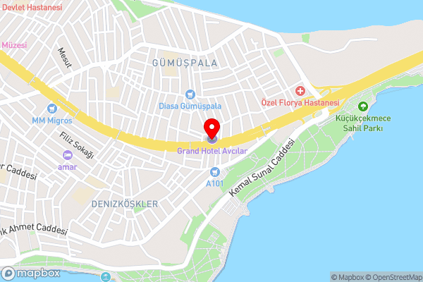 Grand Hotel Avcilar - Hotel Location Map