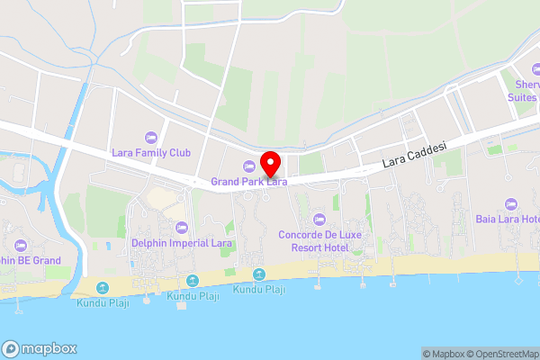 Grand Park Lara Hotel - Hotel Location Map