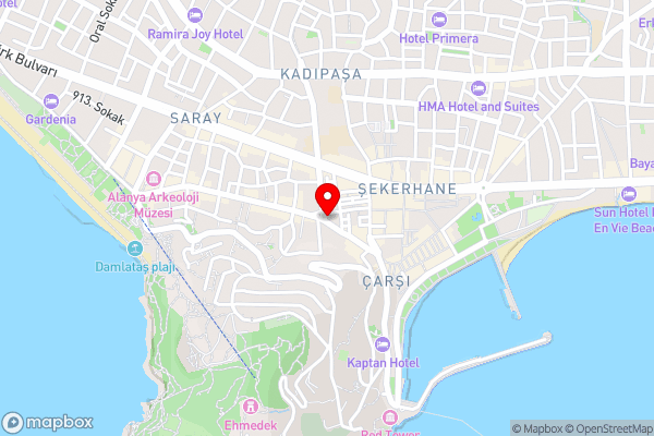 Günaydın Otel Alanya - Hotel Location Map