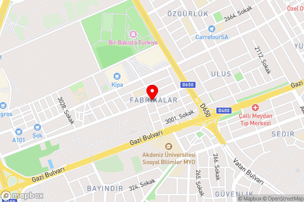 Güneş Hotel - Hotel Location Map