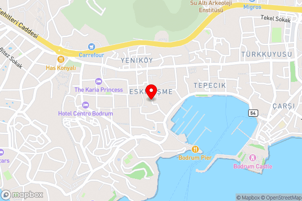 Ha La Bodrum - Hotel Location Map