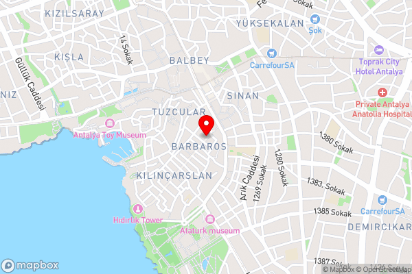 Hadrian Gate Hotel - Hotel Location Map