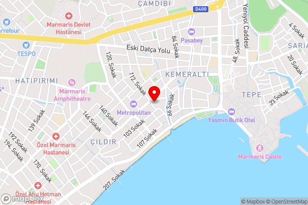 Halıcı Hotel Marmaris - Hotel Location Map