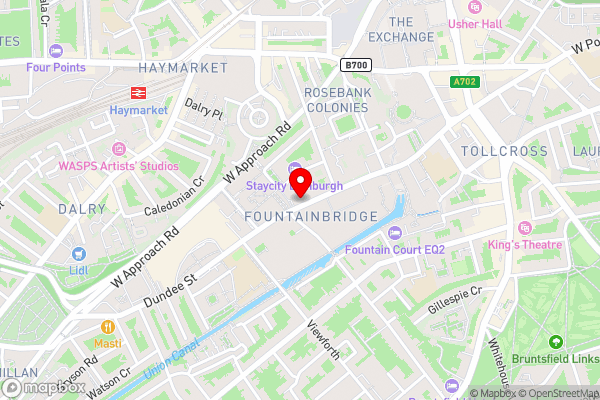 Hampton By Hilton Edinburgh West End - Hotel Location Map