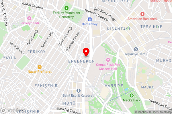 Harbiye Residence - Hotel Location Map