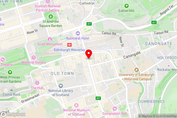 Hilton Edinburgh Carlton - Hotel Location Map
