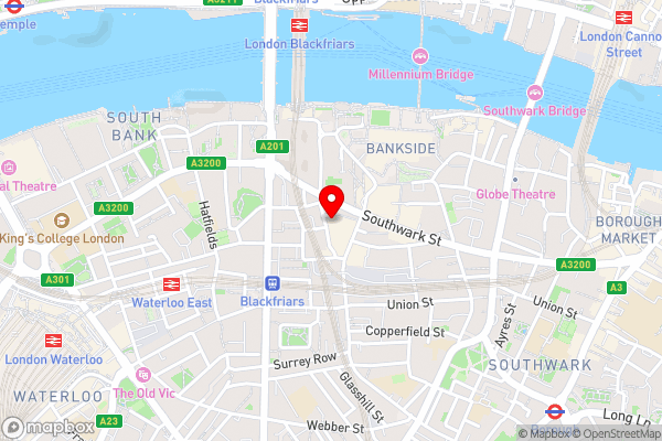 Hilton London Bankside - Hotel Location Map