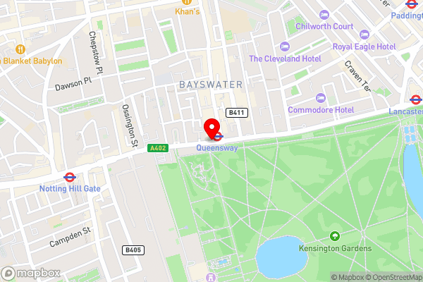 Hilton London Hyde Park - Hotel Location Map