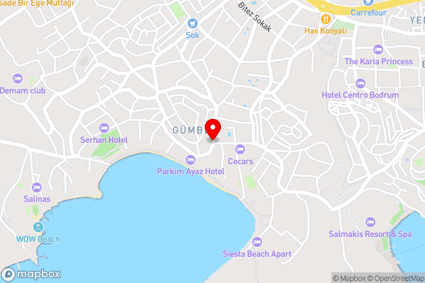 Hola Bodrum - Hotel Location Map