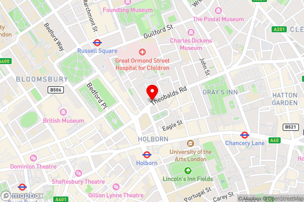 Holborn City Living - Hotel Location Map