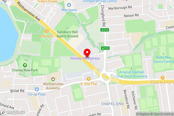 Holiday Inn Express London Chingford, an IHG Hotel - Hotel Location Map