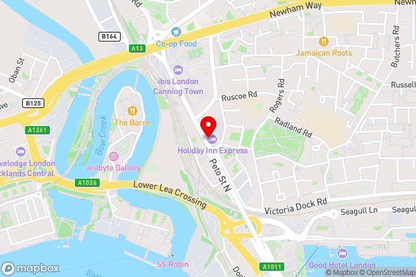 Holiday Inn Express Royal Docks, an IHG Hotel - Hotel Location Map