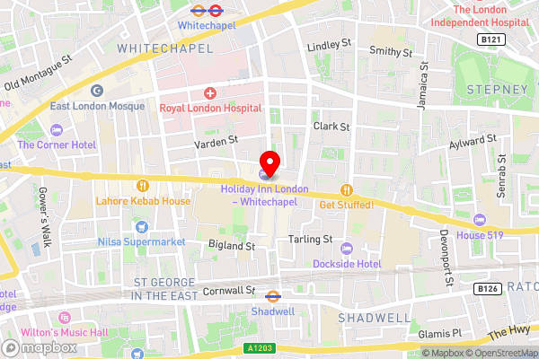 Holiday Inn London - Whitechapel, an IHG Hotel - Hotel Location Map