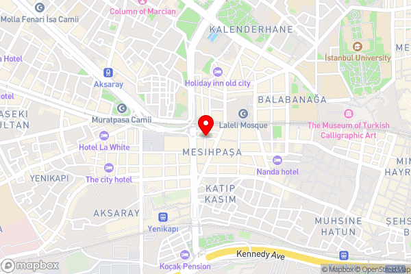 Hotel Bulvar Istanbul - Hotel Location Map