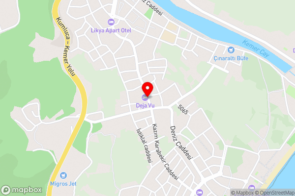 Hotel Dejavu Kemer - Hotel Location Map