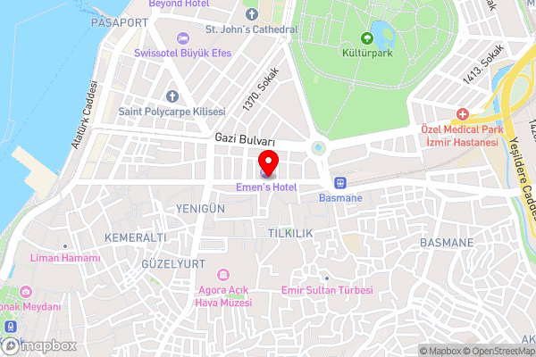 Hotel Kabacam - Hotel Location Map