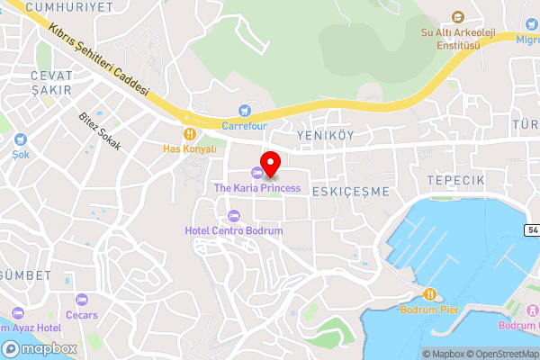 Hotel Karia Princess - Hotel Location Map