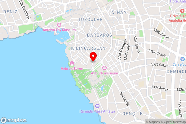 Hotel Karyatit Kaleici - Hotel Location Map