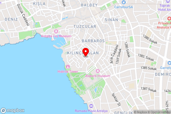 Hotel Mille Kaleiçi - Hotel Location Map