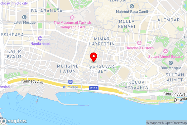 Hotel Miro Mansion Istanbul - Hotel Location Map