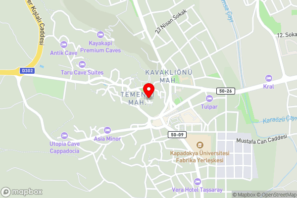 Hotel Temenni Evi - Hotel Location Map