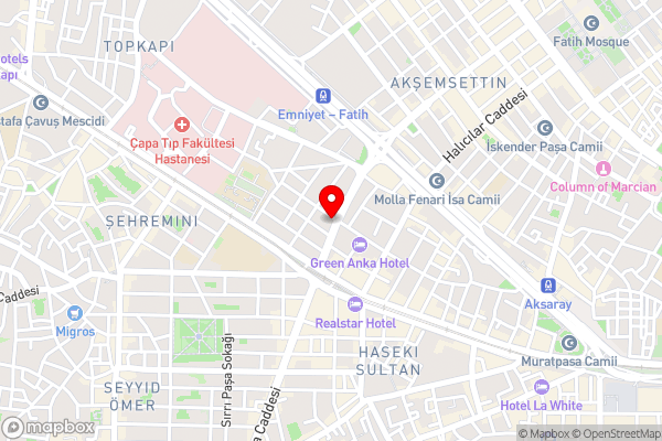 Hotel Topkapı - Hotel Location Map