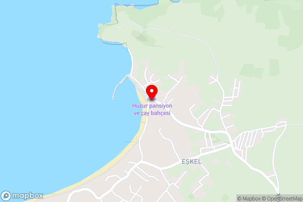 Huzur Pansiyon ve Cay Bahcesi - Hotel Location Map