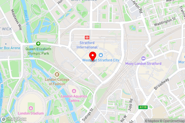 Hyatt Regency London Stratford - Hotel Location Map