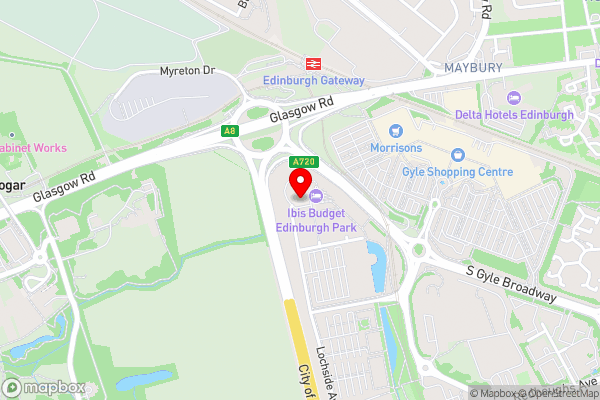 ibis budget Hotel Edinburgh Park - Hotel Location Map
