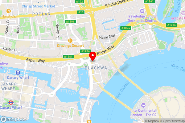 ibis London Docklands Canary Wharf - Hotel Location Map