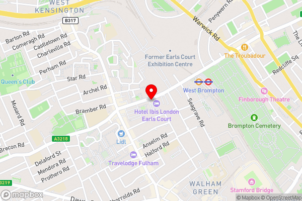 ibis London Earls Court - Hotel Location Map