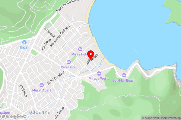 İçmeler Apart Dream - Hotel Location Map